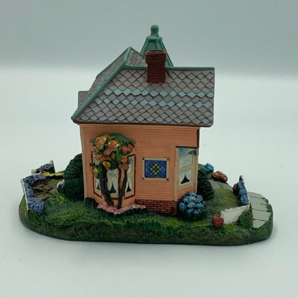 Vtg LeVan Studios Lilac Cottage Hawthorne Victoria Grove Collection Hand Painted - Picture 4 of 6